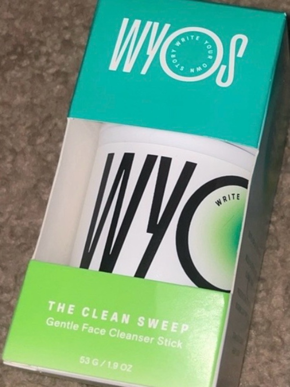 WYOS The Clean Sweep Stick with Teal Cosmetic Pouch